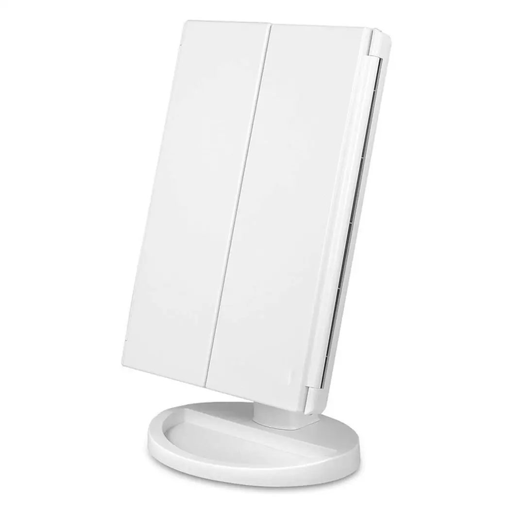 

LED Touch Fodable Lighted batteries Mirror Screen Mirror not Makeup Mirror Cosmetic included Magnification New
