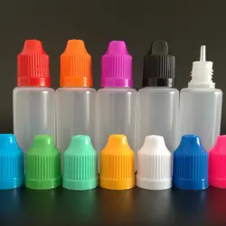 1000 шт. 20 мл PE пластиковая Пипетка бутылка пустая e-жидкая бутылка для электронной сигареты с яркие крышки с защитой от детей Длинная тонкая