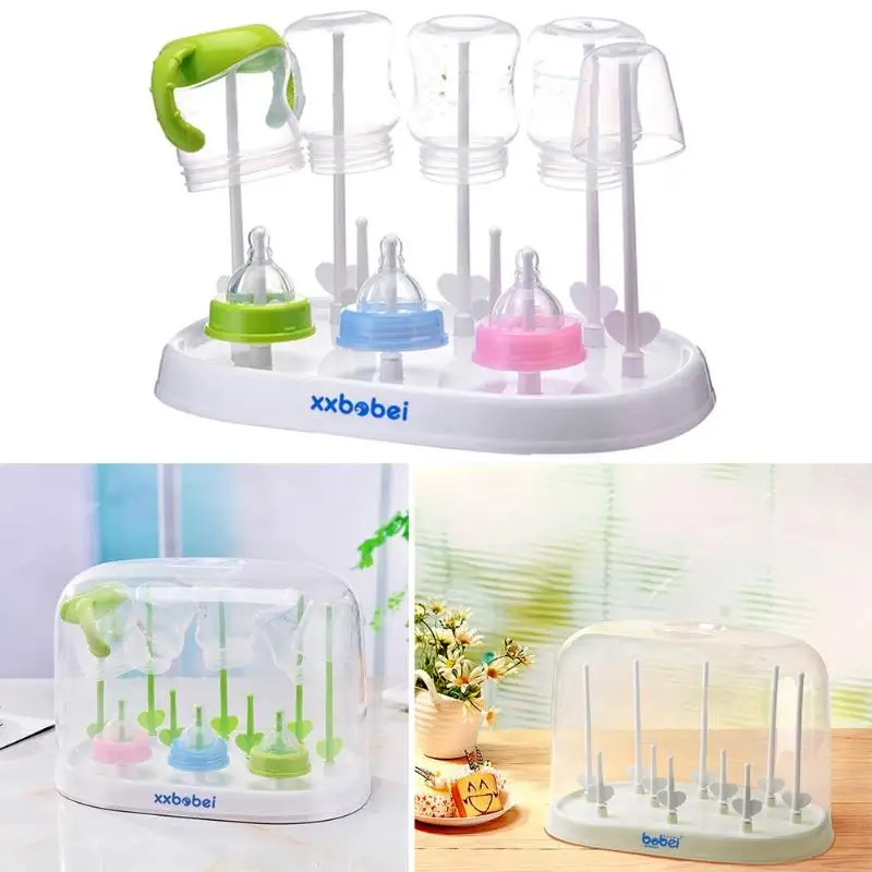 Milk Bottles Drying Rack Baby Feeding Tableware Cleaning Dryer Cup Holder