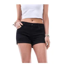 Для женщин Новая мода Винтаж Высокая талия шорты для тонкий прямой флип повседневное Femme пикантные короткие джинсы Mujer