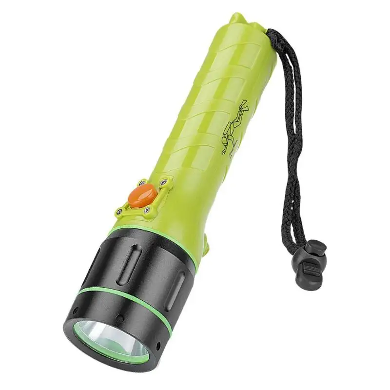 

50-60m LED Waterproof Outdoor Diving Flashlight Portable Lamp Underwater Lantern Torch Linterna El Feneri Light Accessories