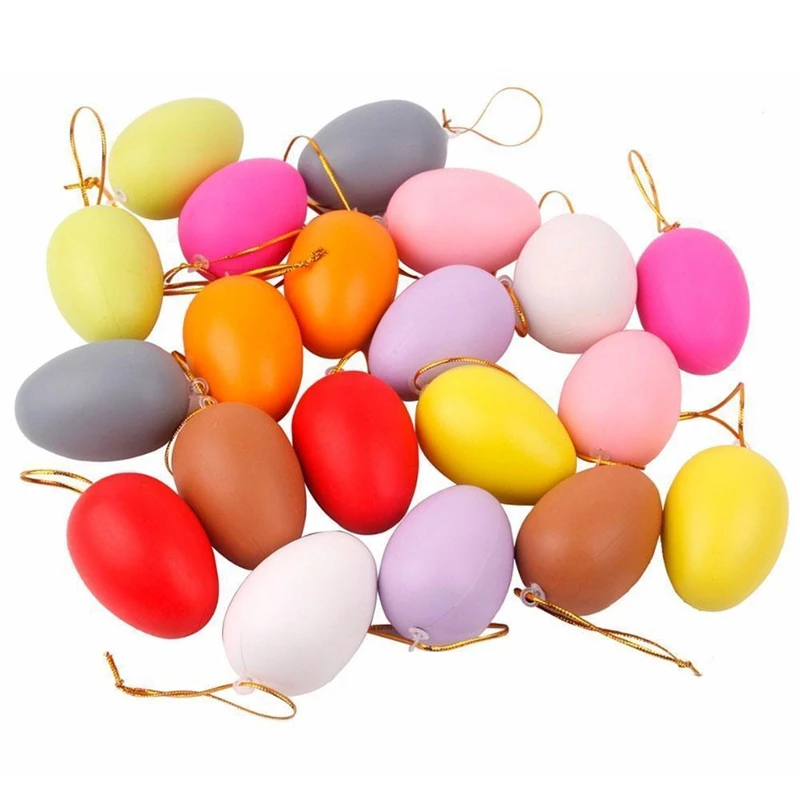 10х Разноцветные Пластиковые Висячие пасхальные игрушки яйцо пасхальные украшения для дома Вечерние