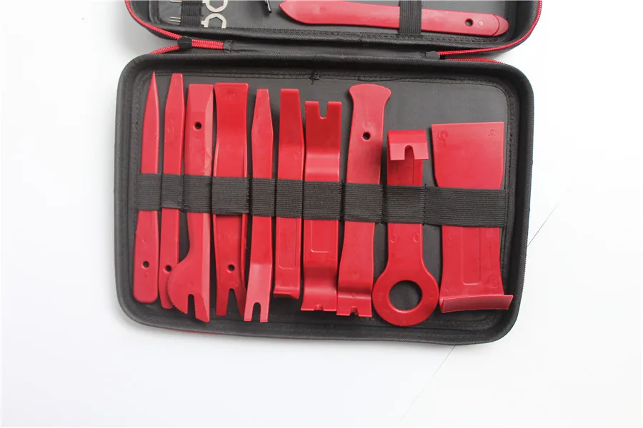 24Pcs Set Car Door Panel Trim Dashboard Clips Pliers Fastener Removal Tools Kit with Storage Bag