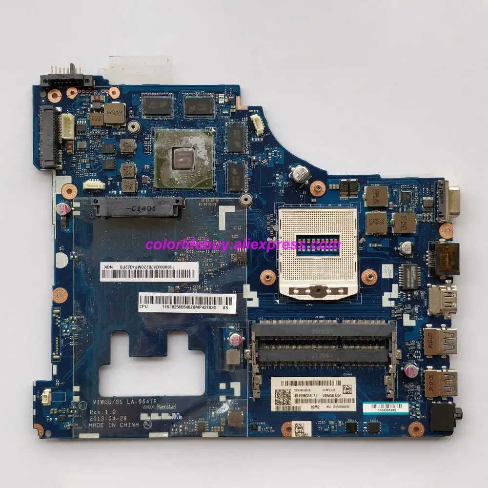 

Genuine 11S90003670 90003670 VIWGQ/GS LA-9641P w HD8750/2GB Laptop Motherboard Mainboard for Lenovo G510 NoteBook PC
