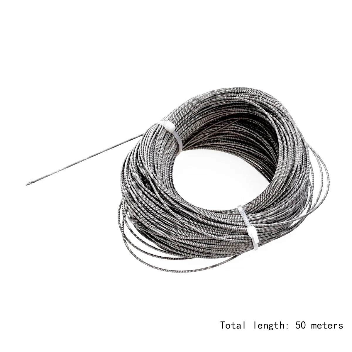 

304 Stainless Steel Long Roll of 50 Meters Hard Sturdy Steel Wire Rope High Tensile Strength Wire Rope