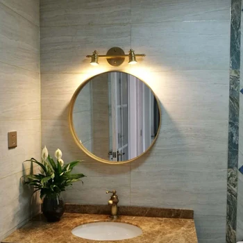 

Bathroom led mirror Light Vintage Copper Wall Lamp for dreesing room Modern Living Appliques Luminaires Murales Bedroom sconce