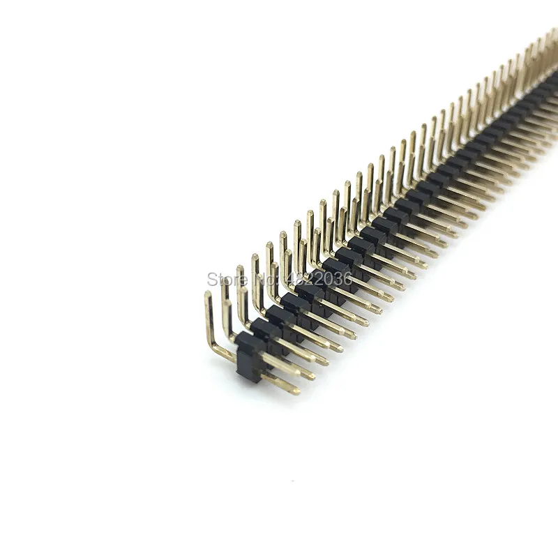 Двухрядный коннектор 2x40 10 шт. 2 мм 40 Pin штырьковый прямоугольный изогнутая