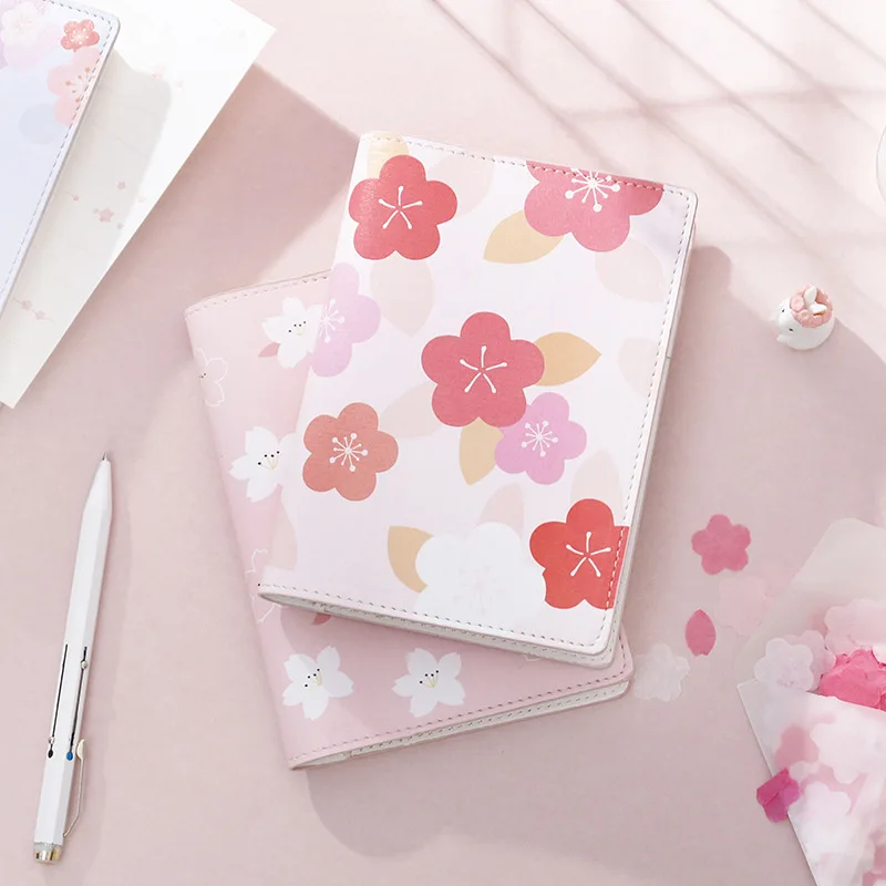 

A6 Notebook Sakura Plan Notepad Diary Planner Time Manage School Supplies Bullet Journal