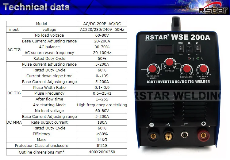 RSTAR IGBT Инвертор AC DC TIG MMA сварочный аппарат|mma welding machine|welding machinetig mma machine |