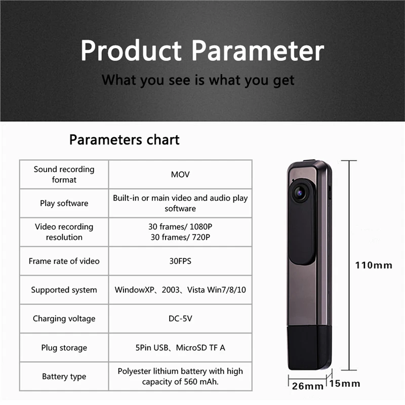 Горячие предложения мини видео запись Ручка Портативный Конференц рекордер