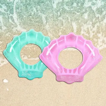 

Swimming Ring Inflatable Floating Row Sequin Shell Swim Ring Lifebuoy Water Toy for Adults Children