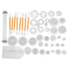 46 шт./компл. помадка торт украшения резак инструменты форма для домашней выпечки DIY Формочки для сахара узор плунжерная форма оборудование для выпечки
