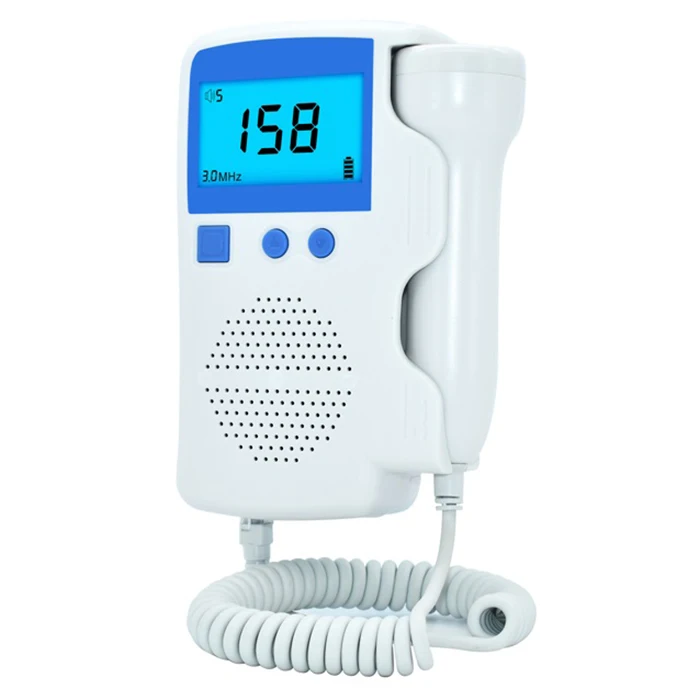 

Household Digital Fetal Doppler Loudspeaker & Large Backlight LCD Display Baby Health Care Fetal Doppler Baby's Heartbeat