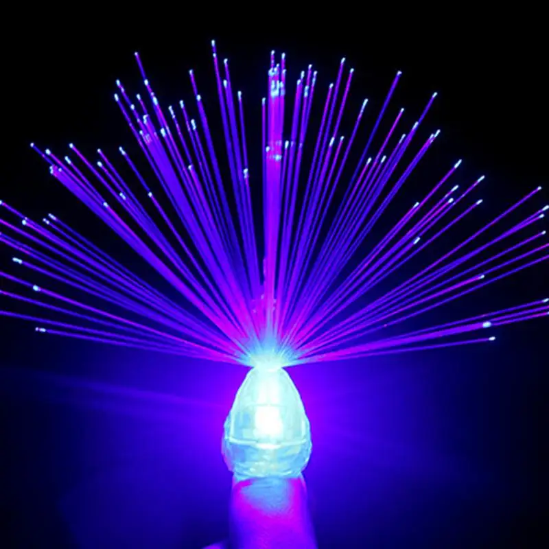 1pcs Finger Light Colorful Luminous Color Peacock Shape Creative