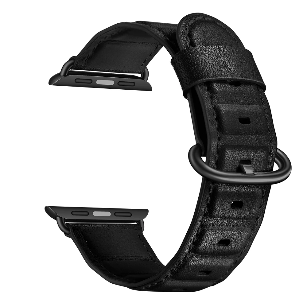 

Shellhard Genuine Leather Watch Band Strap For Apple Watch 38/40mm 42/44mm 3 Colors Sport Bracelet For iWatch Series 4/3/2/1