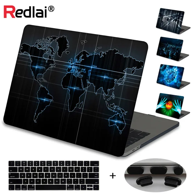 Redlai For Macbook Air Pro 13 15 Case Word Print Hard Case for Apple Mac book Air 13 Case Protective case A1706 A1708