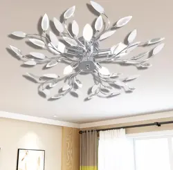 VidaXL Элегантная акриловая Потолочная люстра для гостиной/спальни домашнего освещения потолочное крепление для лампы поверхностного