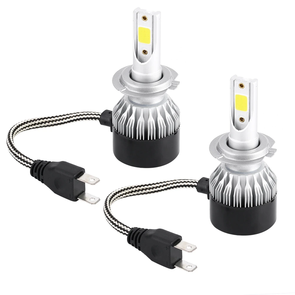 

2pcs Super Bright 360 Degree Car Auto Mini LED Headlight Kit Headlamp Bulbs 55W 6000K for H7 DC 9-30V