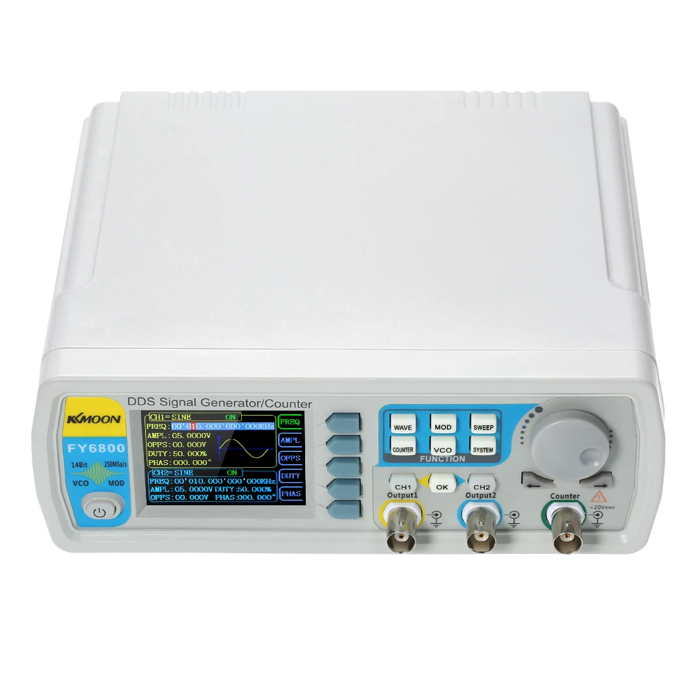 

KKmoon DDS Dual-channel Function High Precision Digital Signal/Arbitrary Waveform Generator 250MSa/s 8192*14bits Frequency Meter