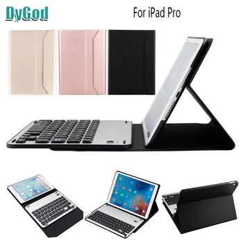 

Removable Aluminum alloy Wireless Bluetooth Keyboard For iPad Pro A1701 A1709 Leather Stand Case Tablet Cover For iPad Pro 10.5