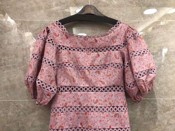 Vintage 2019 Sexy Lanterne Robe Club Femmes Parti Broderie De Printemps Manches Top Linge Évider Mini Été Qualité twfYfqZ
