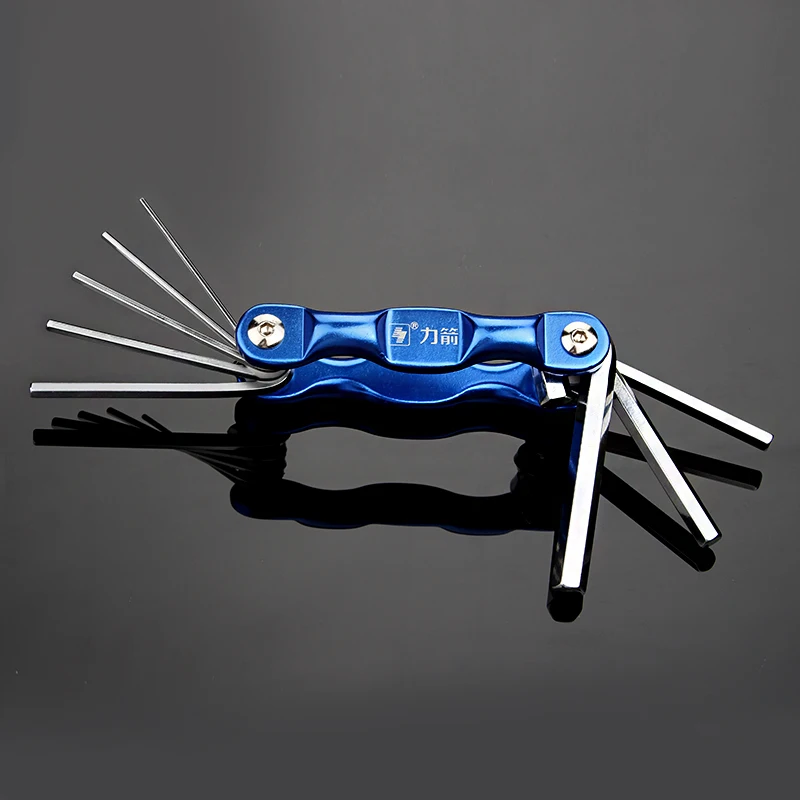 8in1 Folded Hexagon Hex Key Wrench Set Inch Allen Wrench Hexagonal Screwdriver Metric Plum inside the hexagonal Hand Tools