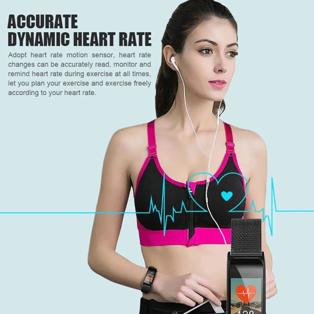 Y6 Цвет Экран Смарт-часы для фитнеса спортивные браслет ремешок с поясом браслет вызова шагомер сердечного ритма (черный)