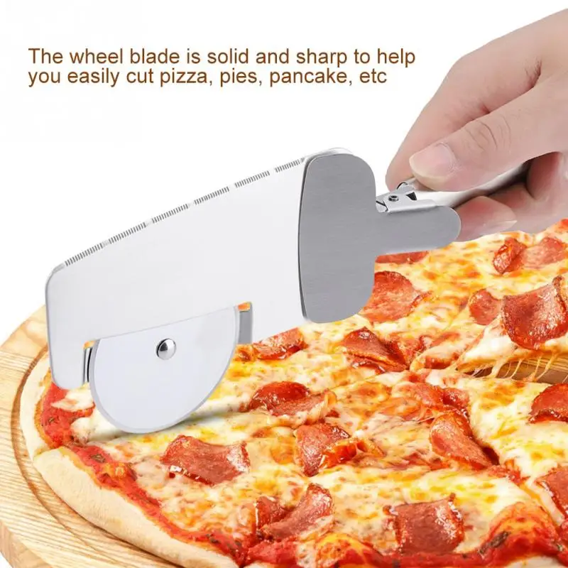 New Pizza Cutter 430 Stainless Steel Pizza Rolling Knife Wheel Blade