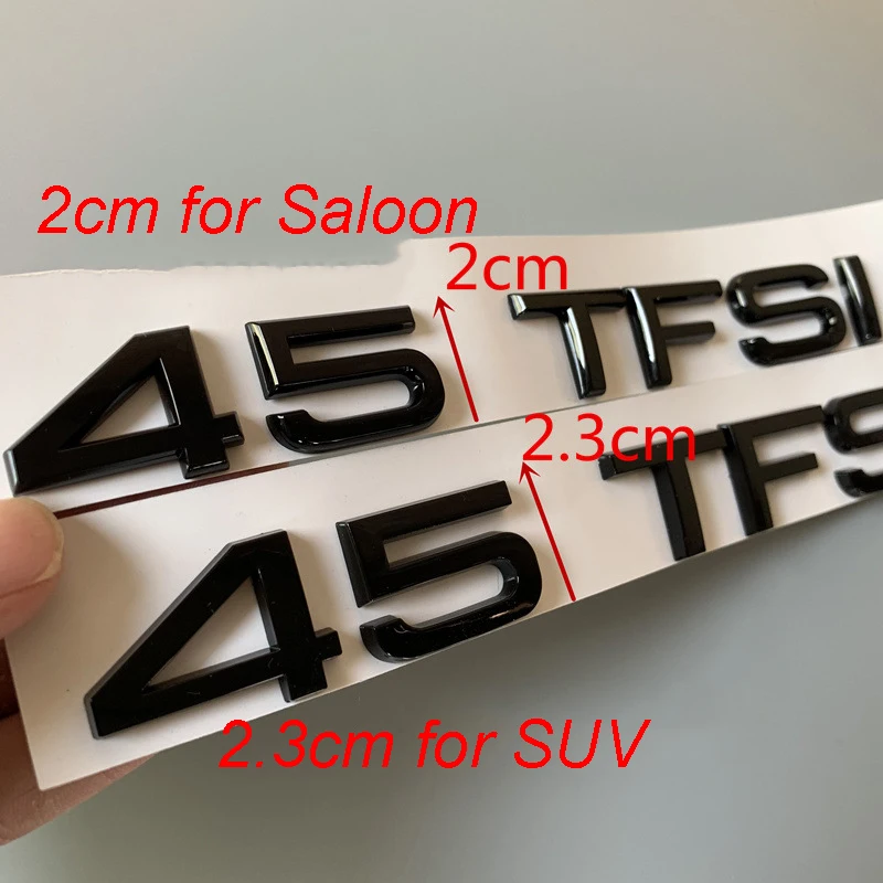 30TFSI 35TFSI 40TFSI 45TFSI 50TFSI 55TFSI глянцевая черная эмблема наклейка на багажник автомобиля для Audi седан внедорожник A4L A5 A6L Q3 Q5 Q7