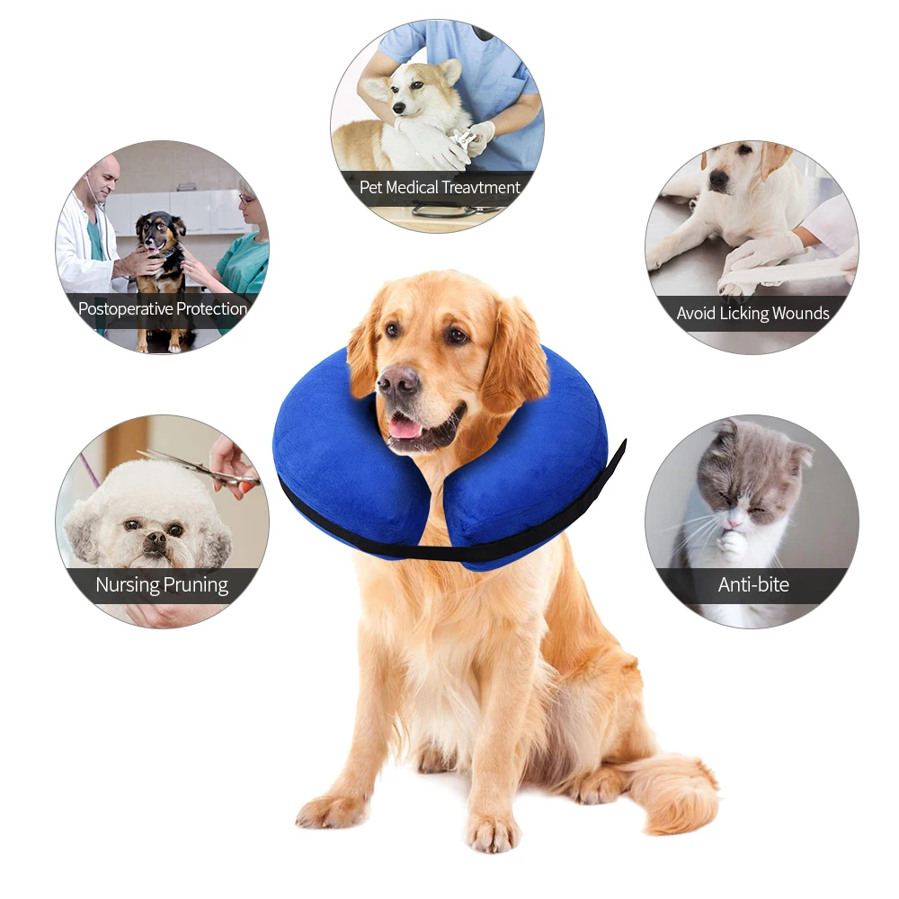 Multi functional Pet Protective Inflatable Collar for Dogs and Cats