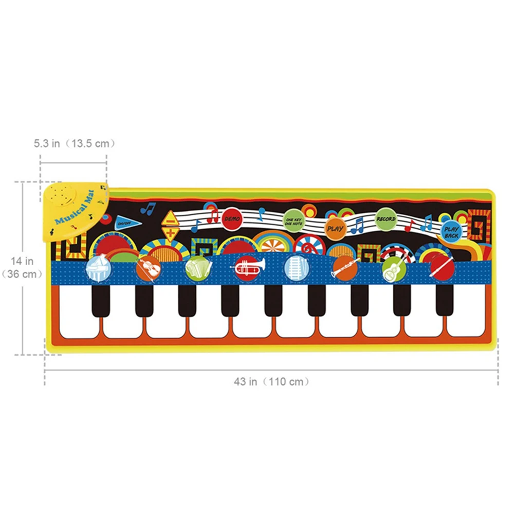 Детский игровой коврик детский коврик Развивающий Пазл ковер с фортепианной клавиатурой Playmat детский спортивный ползающий коврик для