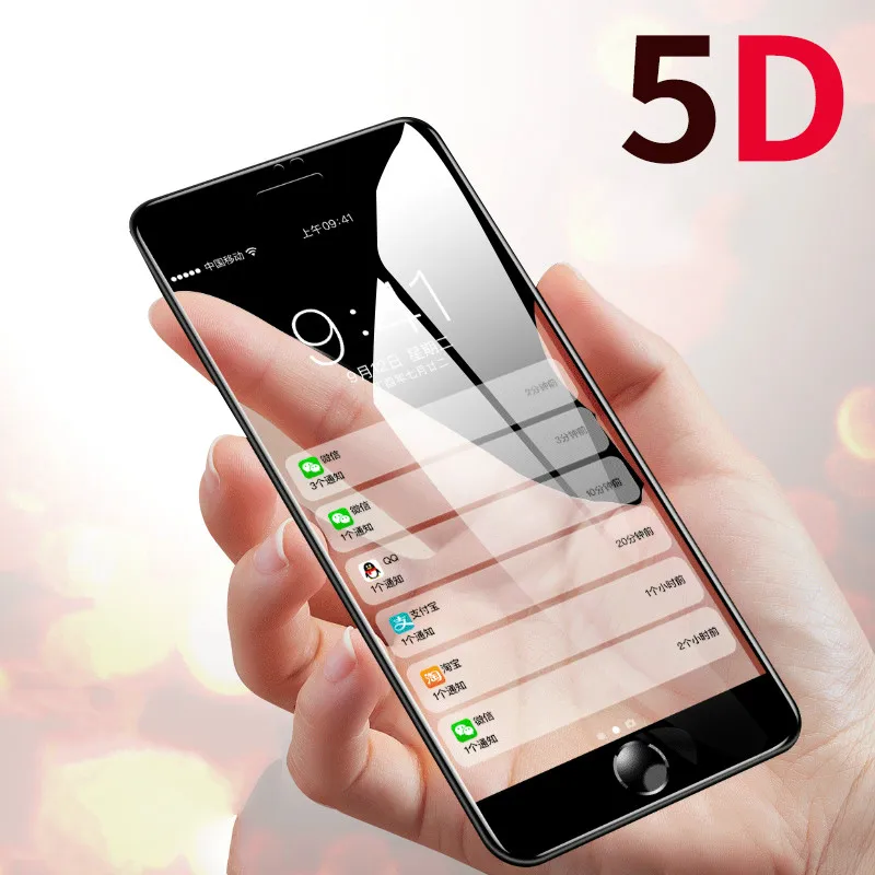 5D закругленная кромка закаленное стекло для iPhone SE 2020 6 6S 7 8 Plus X XS 11 MAX XR полная