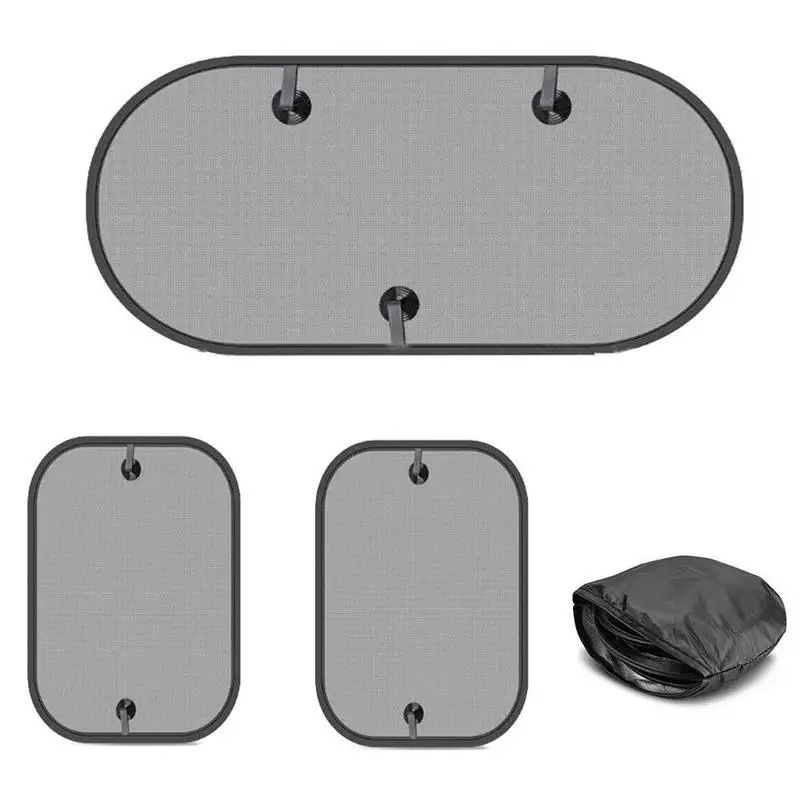 

Black Car Sun Shade Side Rear Window Sunshade Cover Visor Shield Screen Protection Mesh Cover Sun Shade Car Accessories