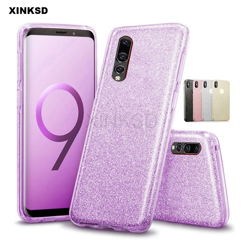 

Bling Glitter Soft TPU Case On Honor 7C 7A Pro 8X 10 9 lite For Huawei Mate 20 10 P20 P10 P Smart Nova 3 Y6 Y7 2018 Case