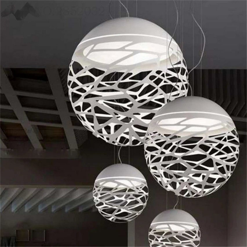 

Nordic Vintage Wrought Loft Iron Chandelier Industrial Wind Pendant Lamps Lights Engineering White Ball Cafe Decor Hanging Lamps