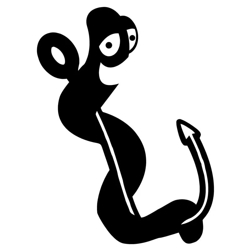 Download 9.5*12.7cm Fishing Hook Sticker Vinyl Decal window ...