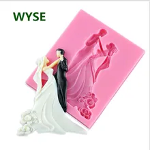 

Wedding cake Silicone mold lovers baking decorating tools Couple fondant mould for Kitchen decoration accessories DIY supplies