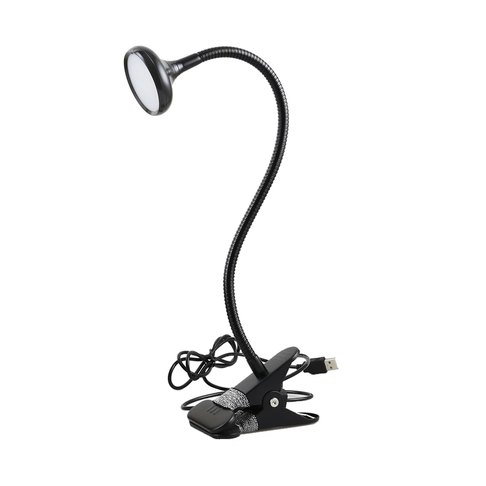 

Bedside Lamp Built-in LED Dimmable Flexible Reading Table Lamp Hardware Hose USB Charging Light with Clip