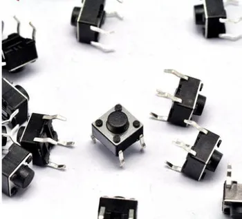 

100pcs 6*6*5mm Panel PCB Momentary Tactile Tact Push Button Micro Switch 4 Pin DIP Light Touch 6x6x5mm Keys Keyboard