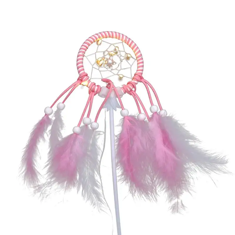 

Cake Toppers Lovely Dream Catcher Cake Picks Cupcake Decor Party Supplies for Baby Shower Birthday Wedding (Pink)