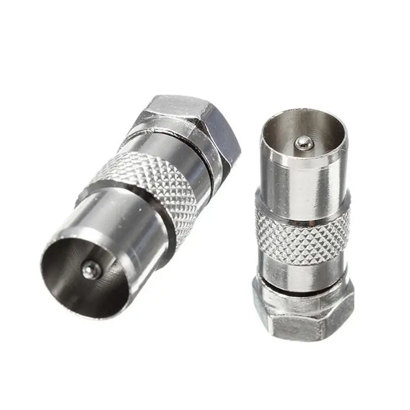 

Newest F Type Male Plug to RF Male TV Freeview Aerial Cable Adapter Converter #BO