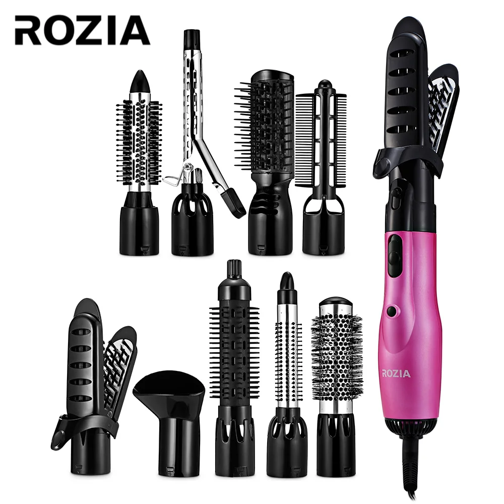 

new arrival ROZIA HC8111 9-in-1 Hair Styling Curler Rotating Hot Dryer Straightener hair care styling tool for women lady