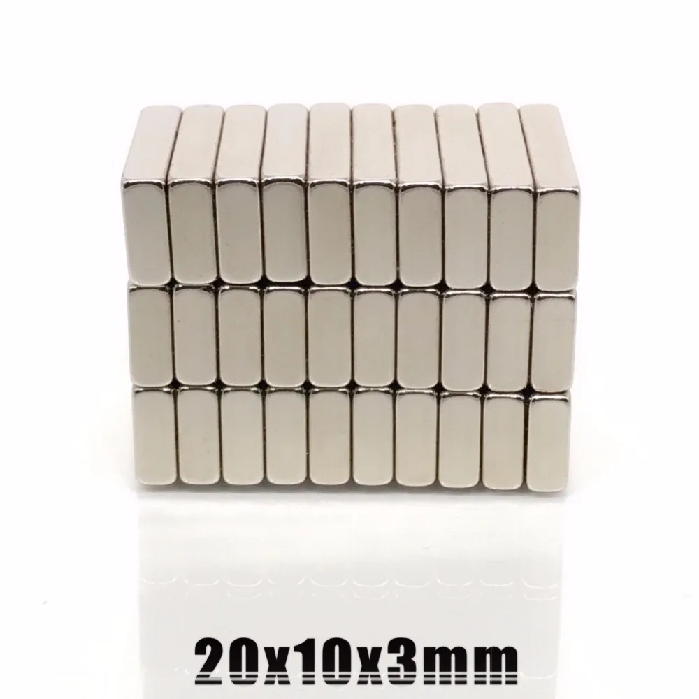 500pcs high quality 20x10x3mm Super strong neo neodymium 20x10x3