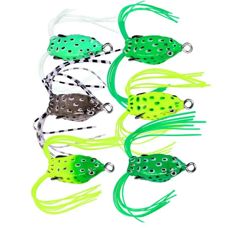 

6pcs/set Simulation Ray Frog Soft Fishing Lures 4cm 3.5g 3D Eyes Artificial Fishing Baits Fishing Tackles