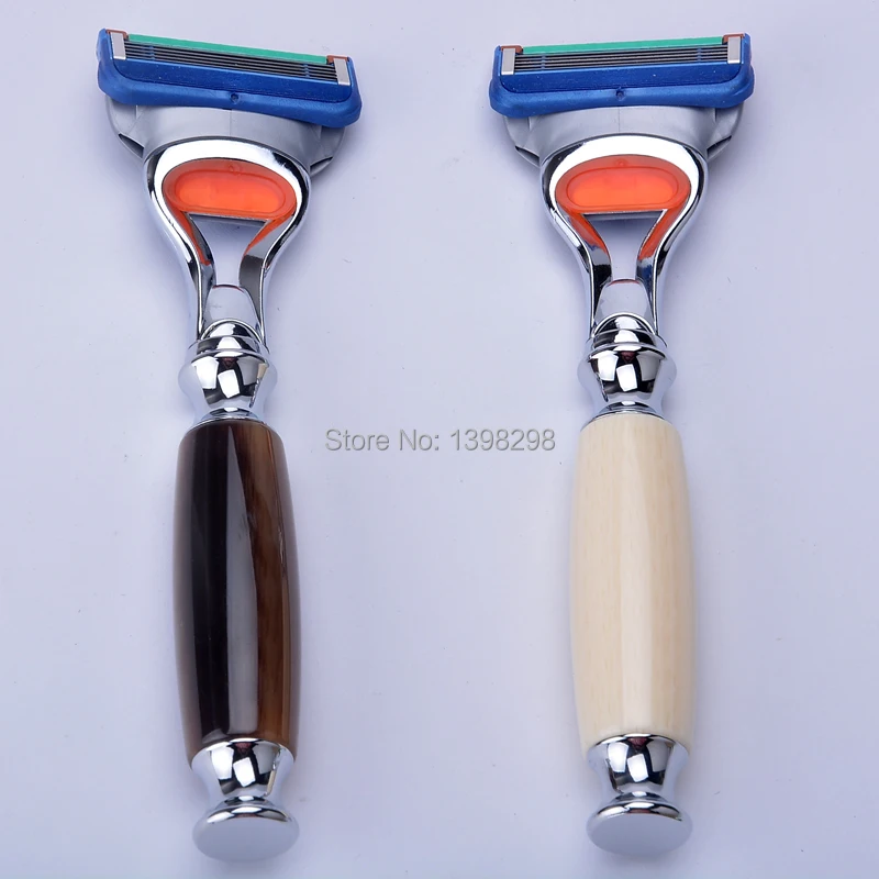 

CSB Men's Shaving Holder Barber Hair Beard Shave Manual Razor Handle Compatible with Fusion 5 Layers Razor Blades