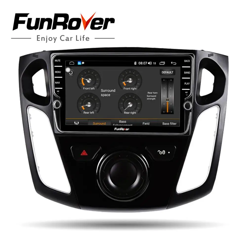 Perfect FUNROVER Octa 8 core Android 9.0 2 din car radio multimedia dvd player For  Focus 2012-2015 stereo gps navigation DSP 4G 64G 4