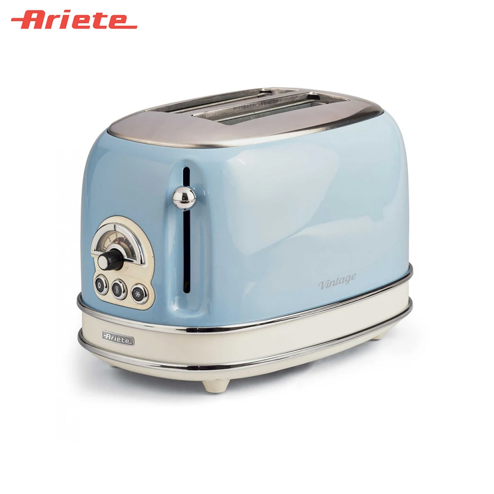 Toasters Ariete 8003705114920 Household Automatic Bread Toaster Baking Breakfast Machine Stainless steel 2 Slices Bread Maker Toasters Ariete 8003705114920 Household Automatic Bread Toaster Baking Breakfast Machine Stainless steel 2 Slices Bread Maker