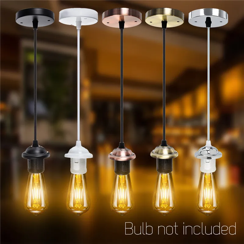 

Smuxi E26/E27 Edison Vintage Retro Pendant Lamp Holder Ceiling Light Base Socket Bulb Adapter AC110-250V