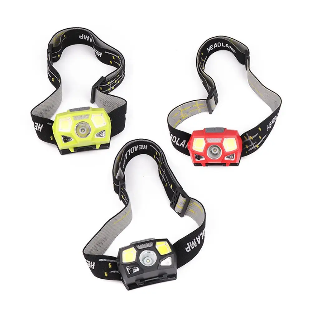 COB + XPE LED Headlamp Flashlight Torch Sensor Switch Adjustable Headband light good quality | Лампы и освещение