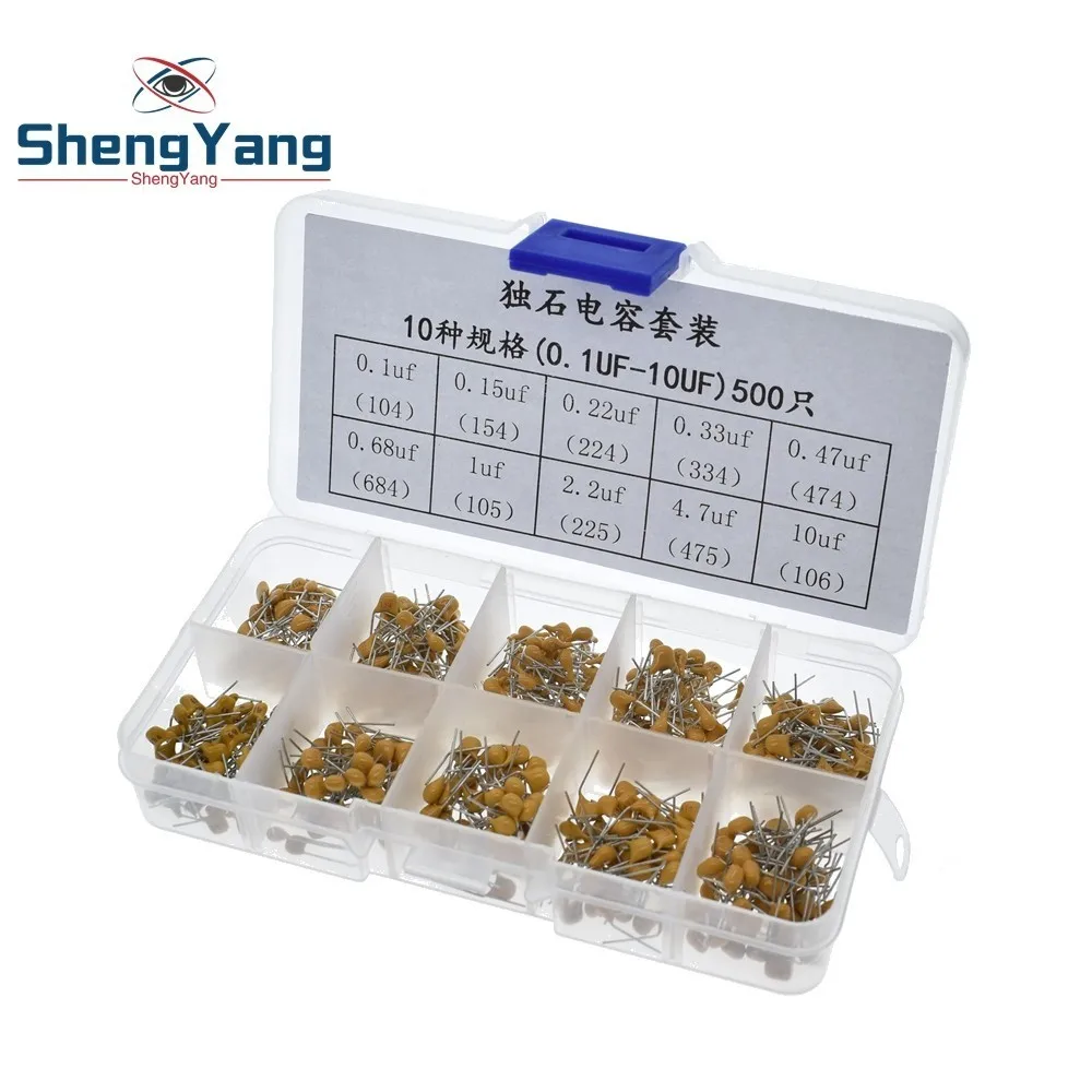 100x Tantalum Bead Capacitors 10 values 35V 50V 1uf~47uf Assortment Tool Kits